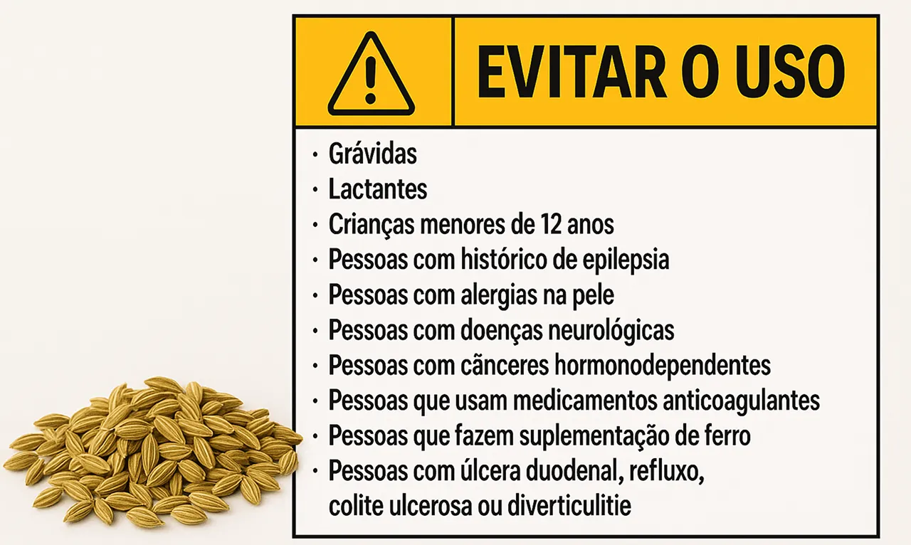 Contraindicações da erva-doce