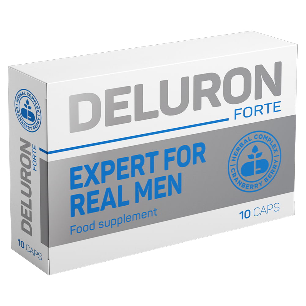 Deluron suplemento alimentar masculino com extratos naturais em embalagem com 10 cápsulas