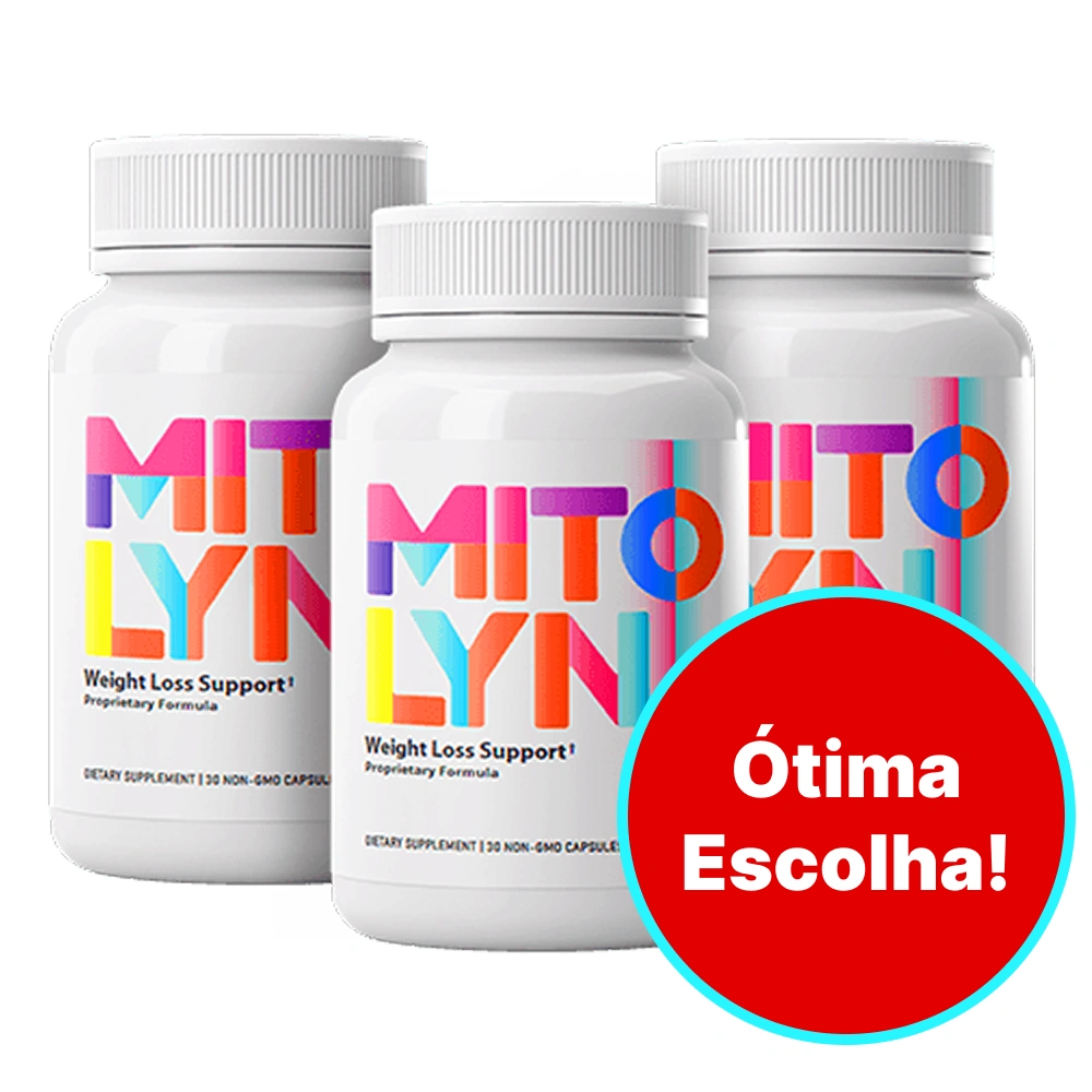 Frasco do suplemento Mitolyn com 30 cápsulas, fórmula natural para bem-estar e energia celular