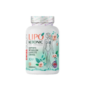 Embalagem de Lipoketonic, suplemento alimentar em cápsulas para apoio ao metabolismo, controlo do apetite e rotina de controlo de peso